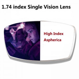 1.74 Single vision Finished-Aspheric HMC Lens