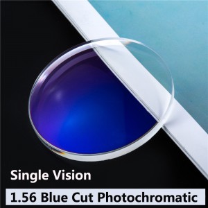 1.56 Blue Block Photochromatic Grey Single visionHMC Lens