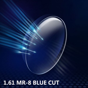 1.61 Blue Cut MR-8 Single vision Finished-Aspheric Lens