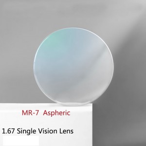 1.67 Hard Resin MR-7 Single vision Finished-Aspheric HMC Lens